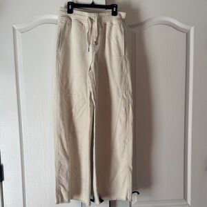 Aerie Cream wide leg Pants